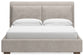 Cabalynn  Upholstered Bed With Mirrored Dresser And Chest