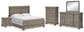 Lexorne California  Sleigh Bed With Mirrored Dresser, Chest And Nightstand