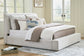 Cabalynn  Upholstered Bed With Mirrored Dresser And Chest