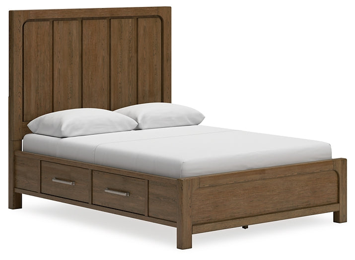 Cabalynn  Panel Bed With Storage With Mirrored Dresser, Chest And 2 Nightstands