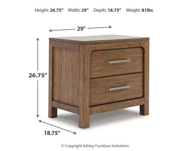 Cabalynn California  Panel Bed With Storage With Mirrored Dresser, Chest And Nightstand