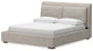 Cabalynn  Upholstered Bed With Mirrored Dresser And 2 Nightstands