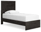 Belachime  Panel Bed With Mirrored Dresser And 2 Nightstands