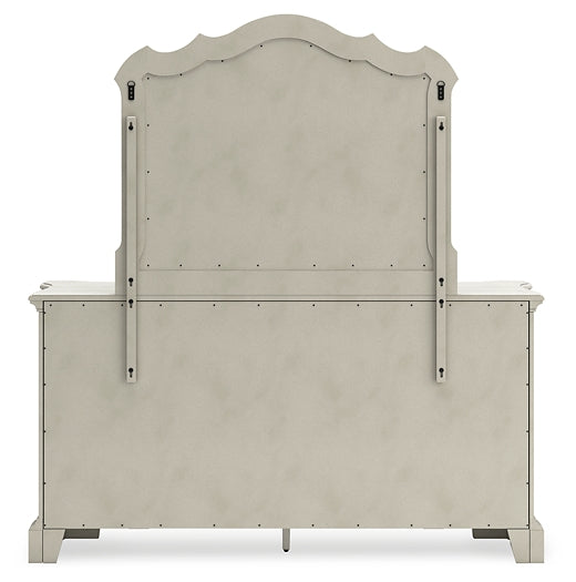 Arlendyne  Upholstered Bed With Mirrored Dresser And Chest