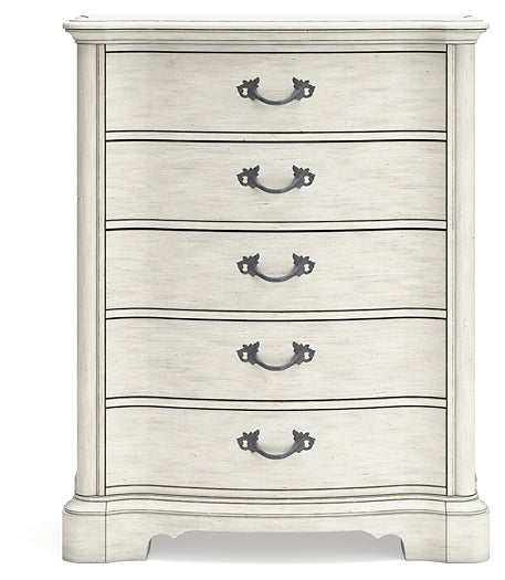 Arlendyne  Upholstered Bed With Mirrored Dresser And Chest