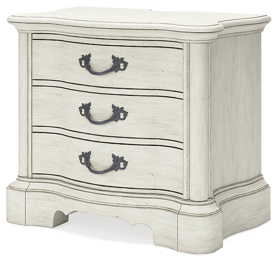 Arlendyne  Upholstered Bed With Mirrored Dresser, Chest And Nightstand