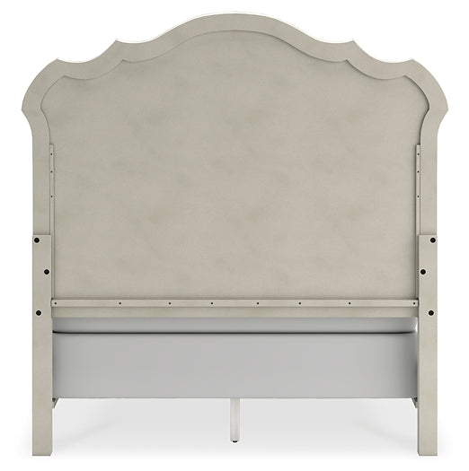 Arlendyne  Upholstered Bed With Mirrored Dresser And Nightstand