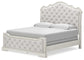 Arlendyne  Upholstered Bed With Mirrored Dresser And Nightstand