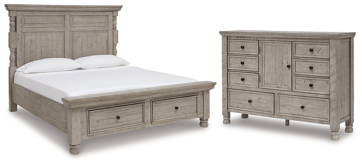 Harrastone  Panel Bed With Dresser