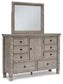 Harrastone  Panel Bed With Mirrored Dresser And Chest