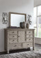 Harrastone  Panel Bed With Mirrored Dresser And Chest