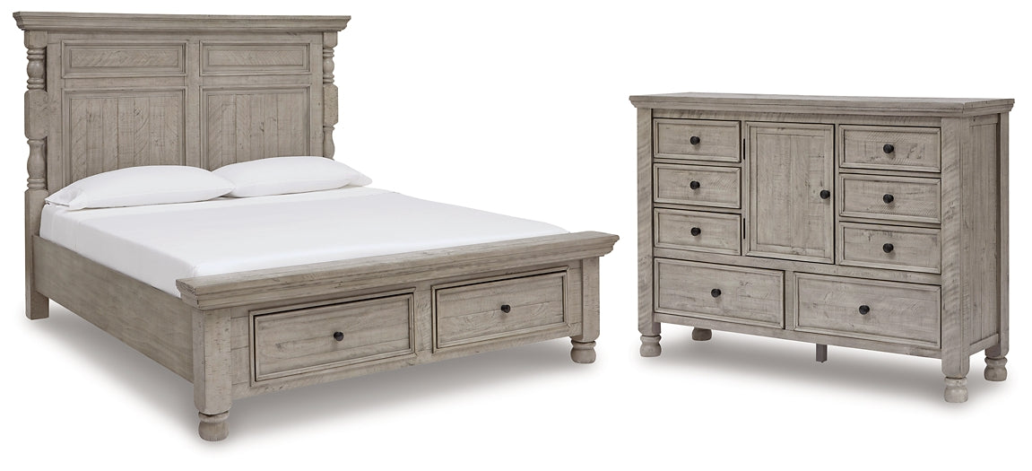 Harrastone California  Panel Bed With Dresser