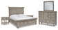 Harrastone California  Panel Bed With Mirrored Dresser And 2 Nightstands