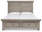 Harrastone California  Panel Bed With Mirrored Dresser And 2 Nightstands