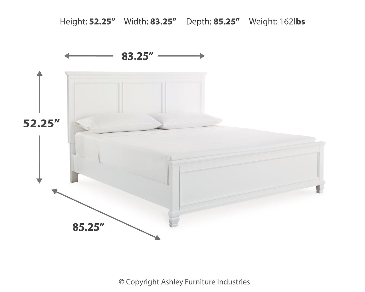 Fortman  Panel Bed With Mirrored Dresser