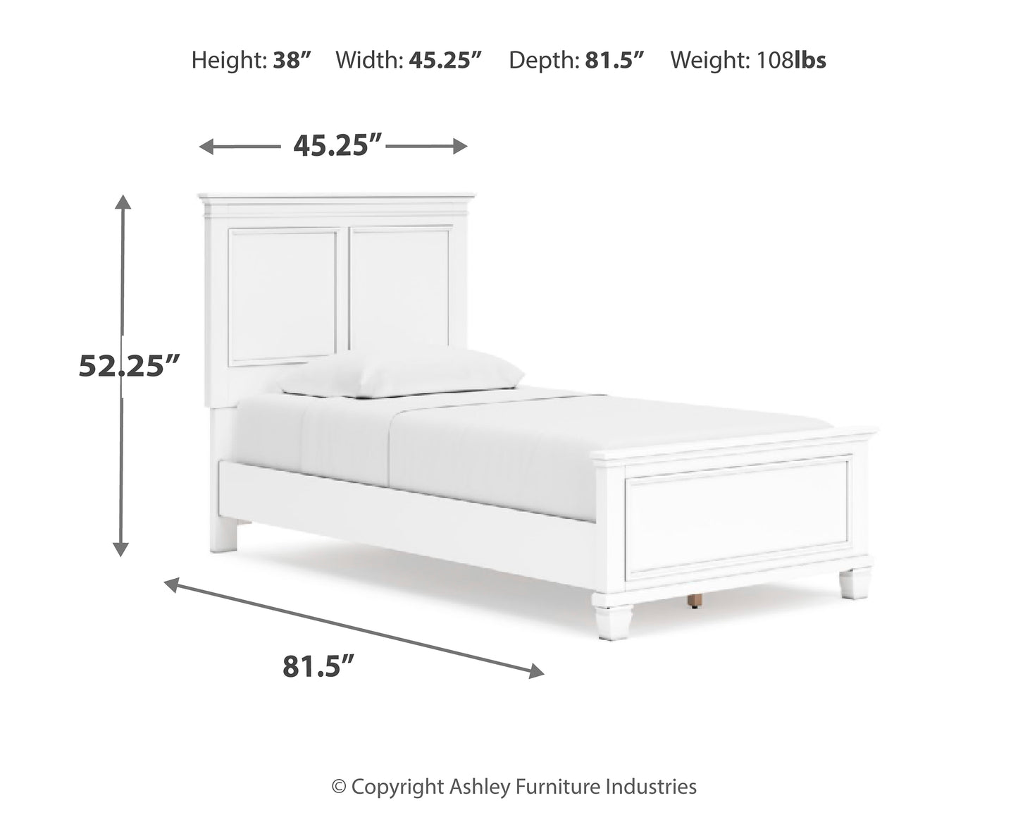 Fortman  Panel Bed With Mirrored Dresser