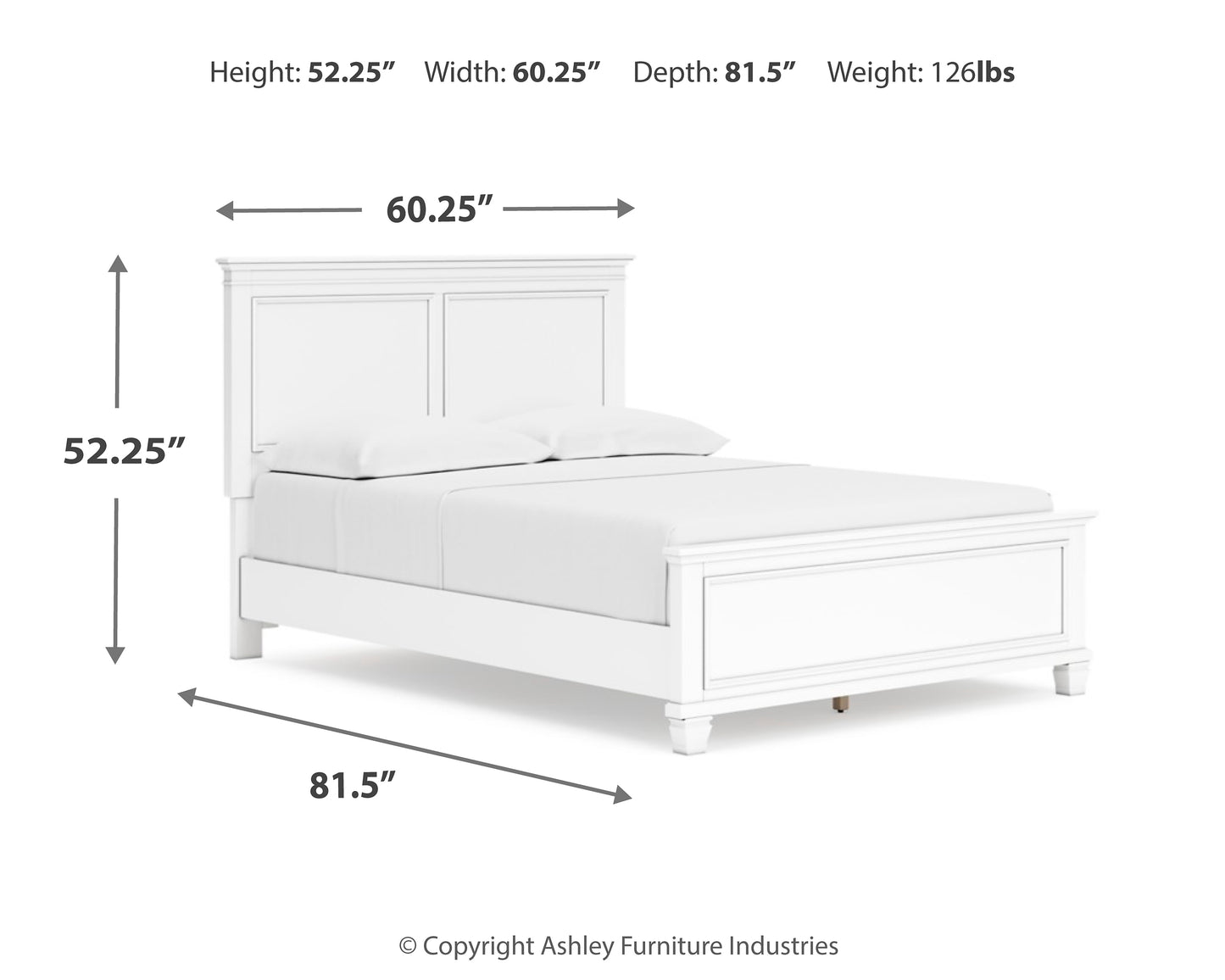 Fortman  Panel Bed With Mirrored Dresser