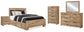 Hyanna  Panel Bed With Storage With Mirrored Dresser, Chest And 2 Nightstands