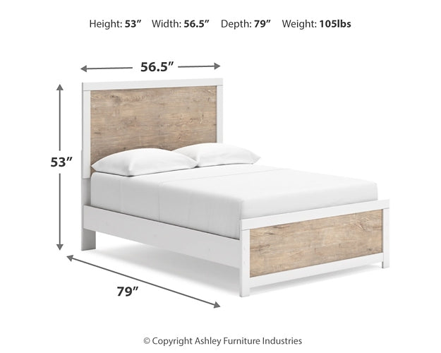 Charbitt  Panel Bed With Mirrored Dresser